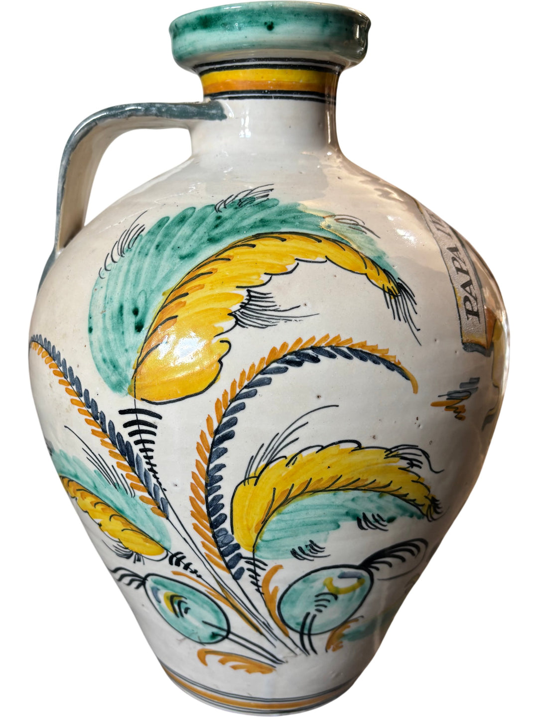 Large Alcuza Antique Vase From Talavera De La Reina Papa I've Turned Up Again - Think Vintage Online Ltd