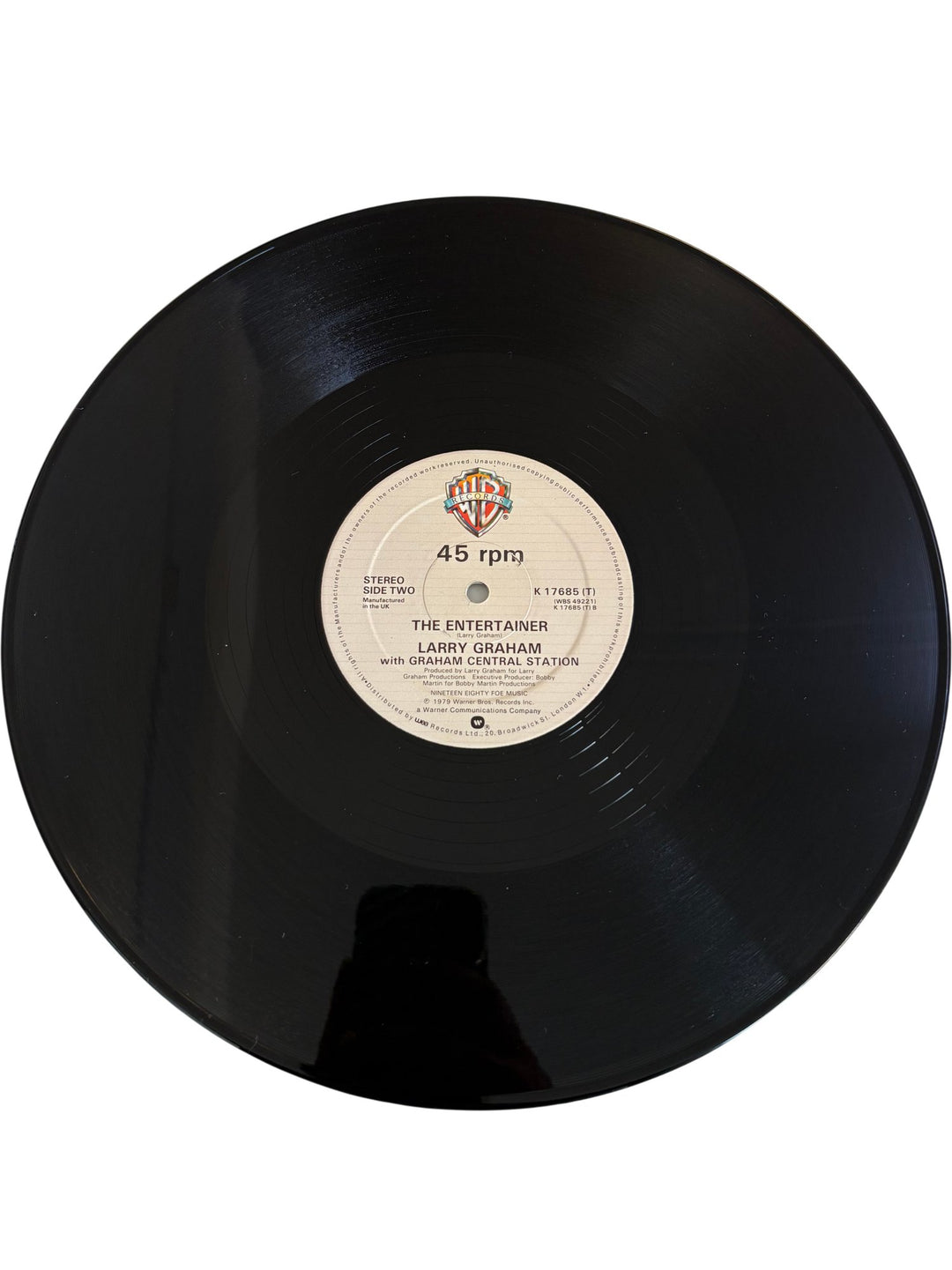 Larry Graham 'The Entertainer' Vinyl Single - Very Good - Think Vintage ltd