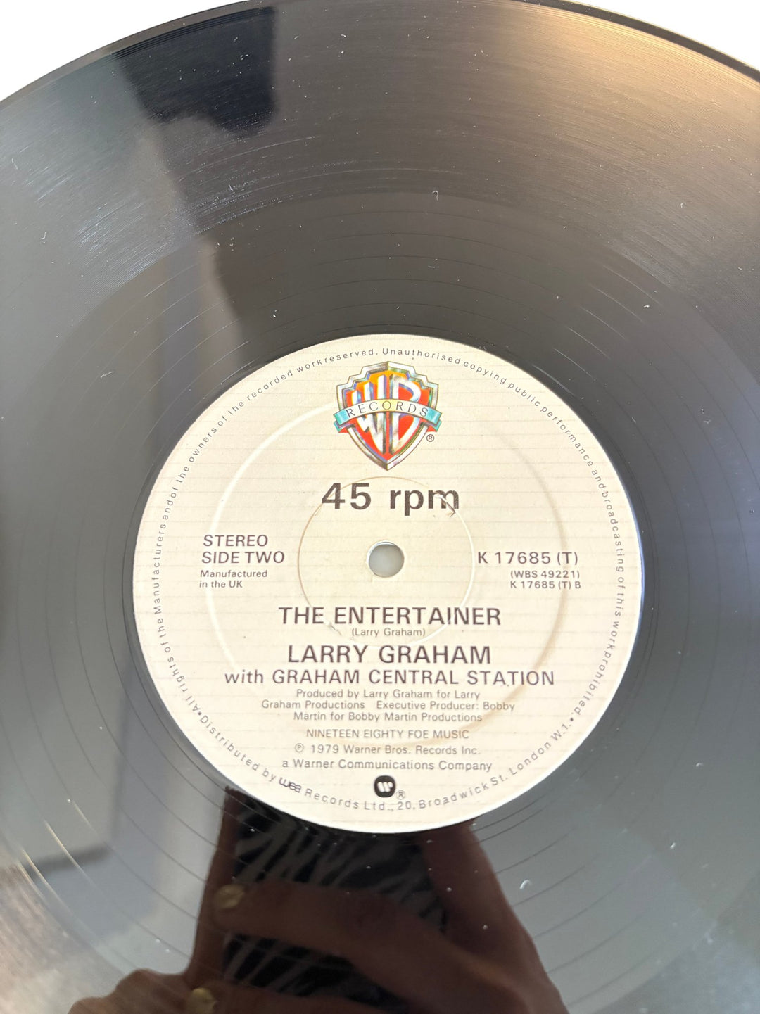Larry Graham 'The Entertainer' Vinyl Single - Very Good - Think Vintage ltd