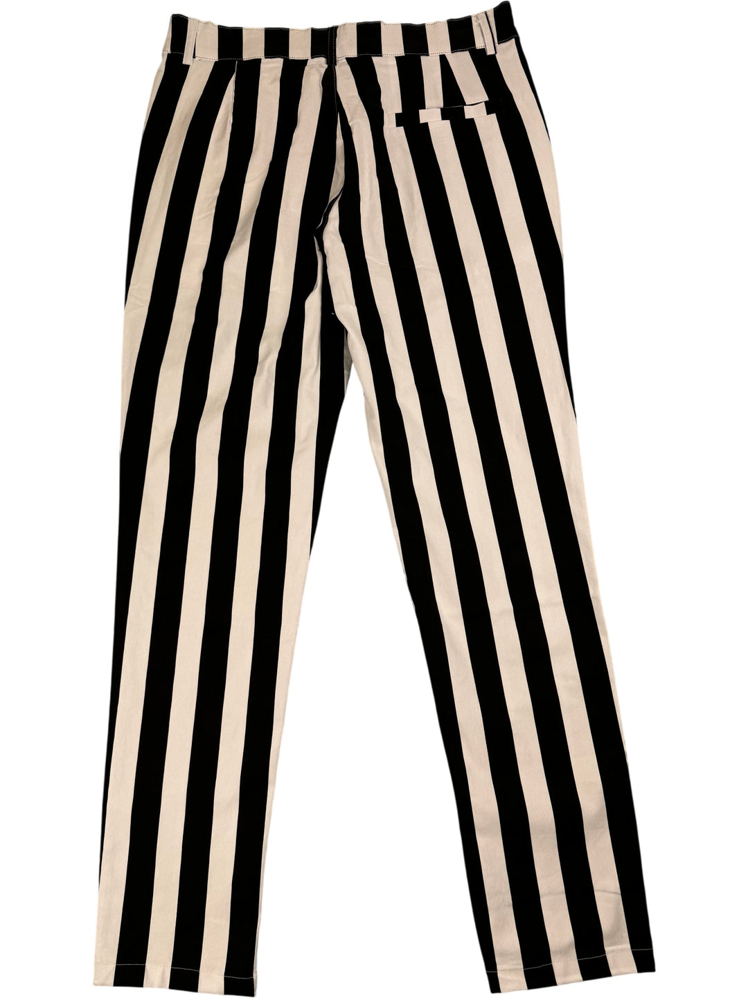 Lars Amadeus Black and White Striped Trousers - W31 L31 - Think Vintage