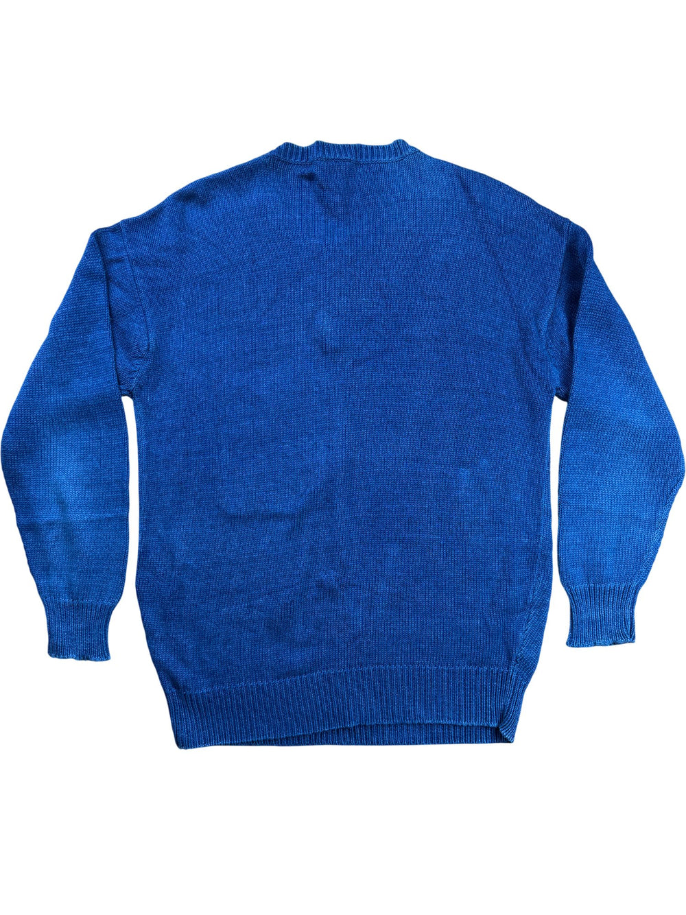 Laura Ashley Blue Cotton Jumper - L - Think Vintage ltd