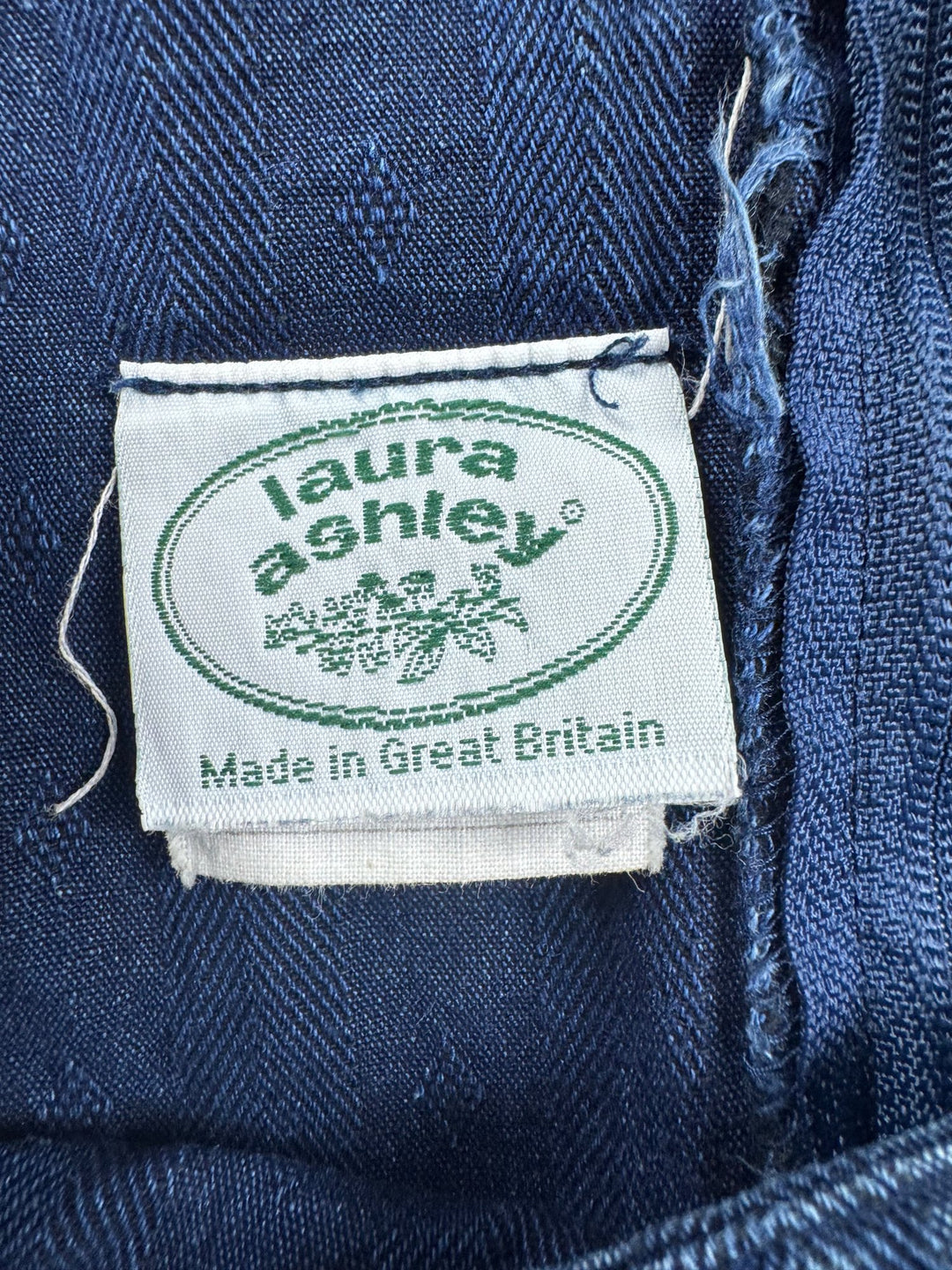 Laura Ashley Blue Denim Dress - S - Think Vintage ltd