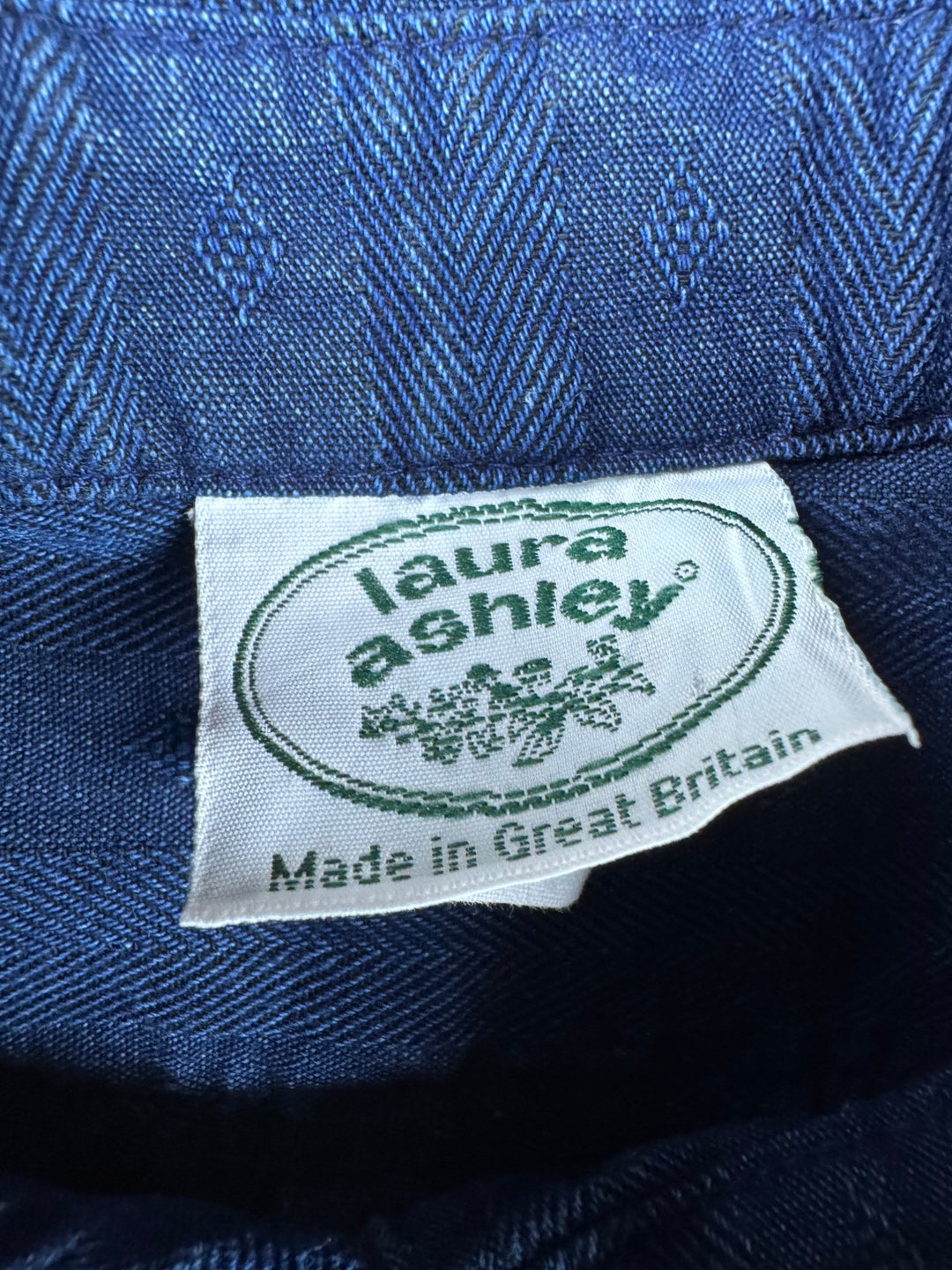 Laura Ashley Blue Denim Shirt - L - Think Vintage ltd