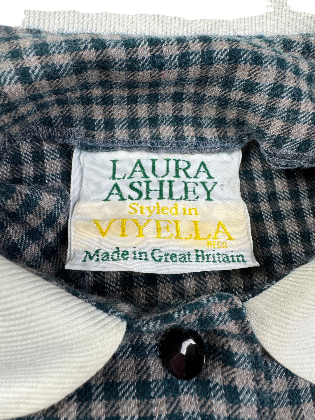 Laura Ashley Checkered Long Dress - S - Think Vintage ltd