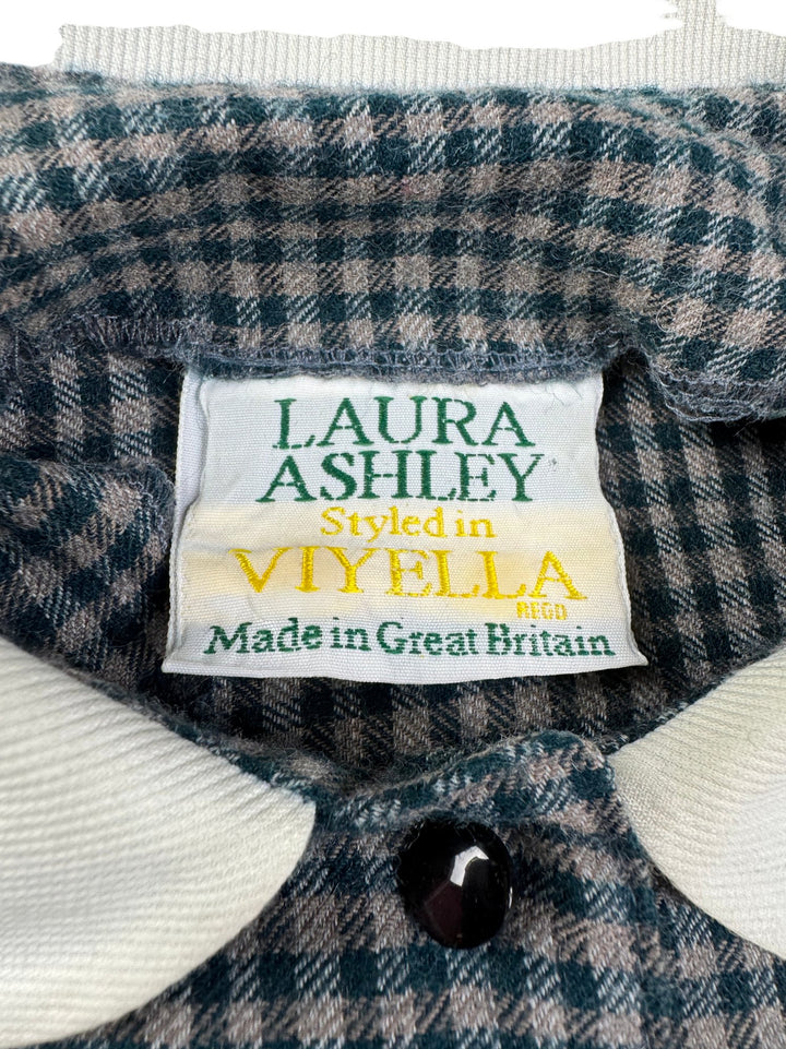 Laura Ashley Checkered Long Dress - S - Think Vintage ltd