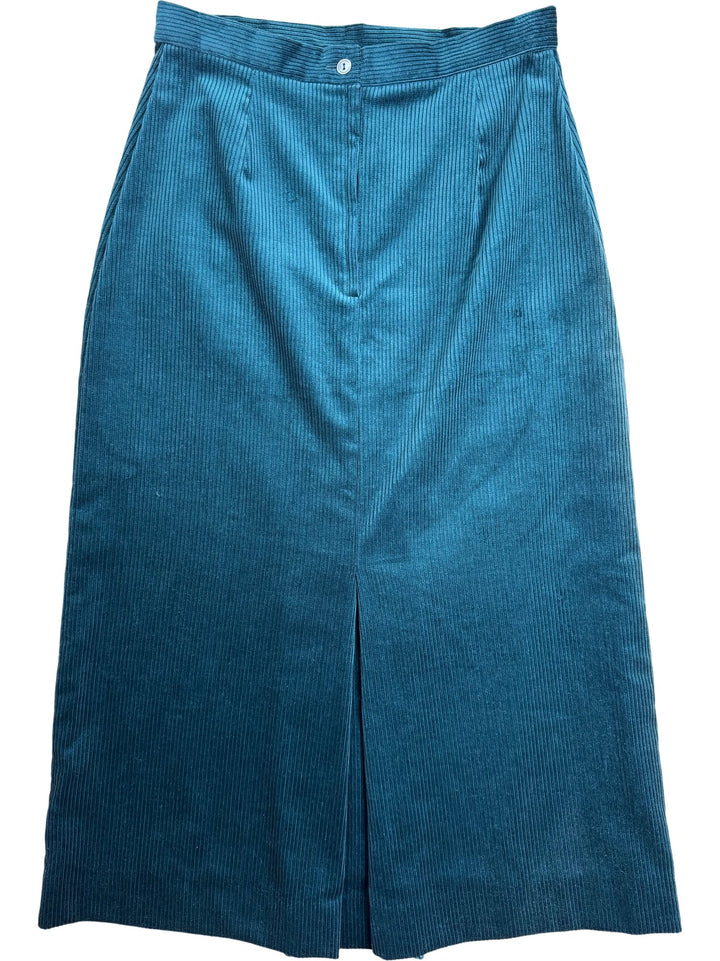 Laura Ashley Corduroy Pencil Skirt - W29 - Think Vintage ltd