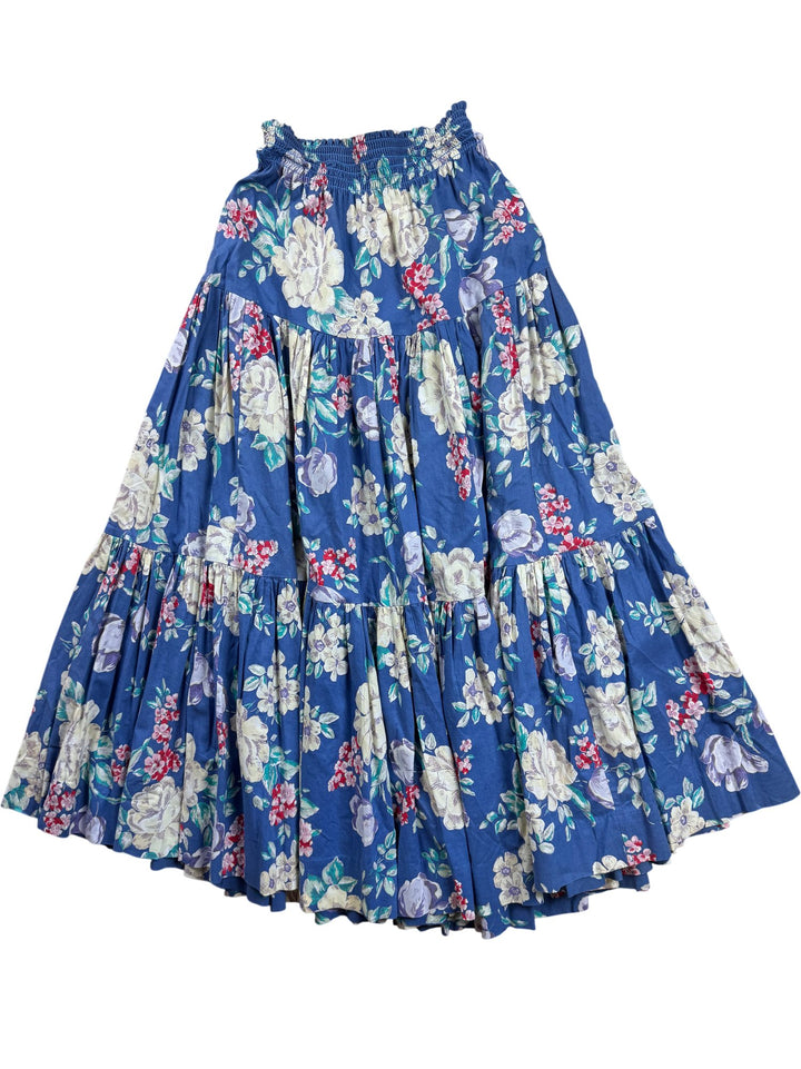 Laura Ashley Floral Cotton Skirt - W22-34 - Think Vintage ltd