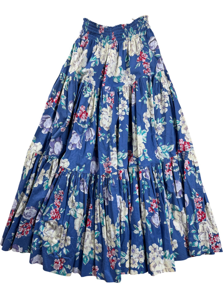 Laura Ashley Floral Cotton Skirt - W22-34 - Think Vintage ltd