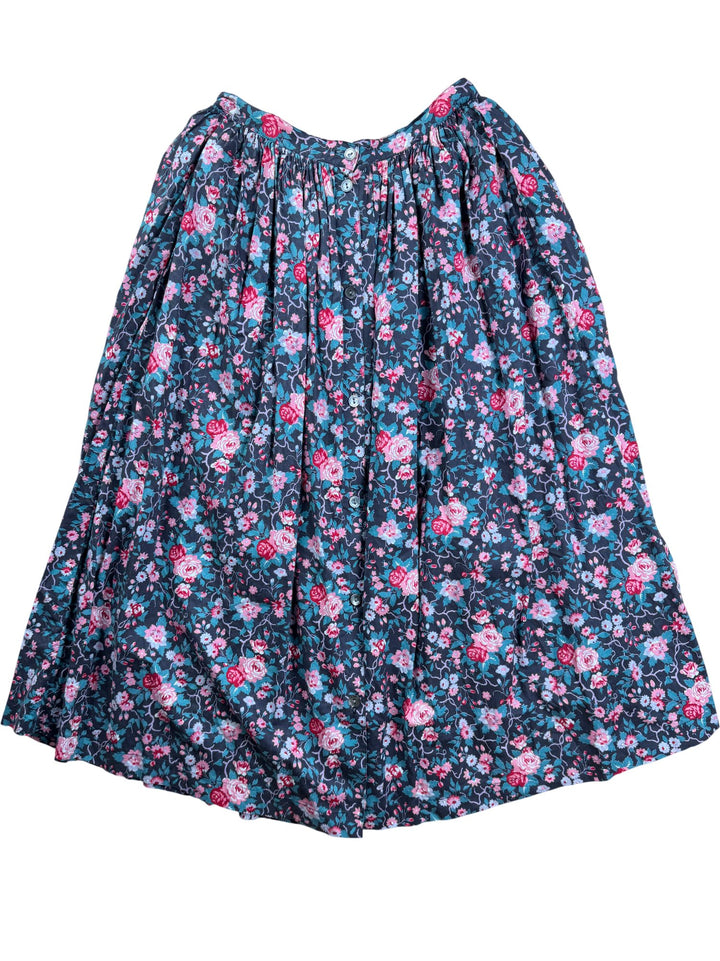 Laura Ashley Floral Cotton Skirt - W26 - Think Vintage ltd
