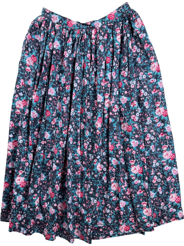 Laura Ashley Floral Cotton Skirt - W26 - Think Vintage ltd
