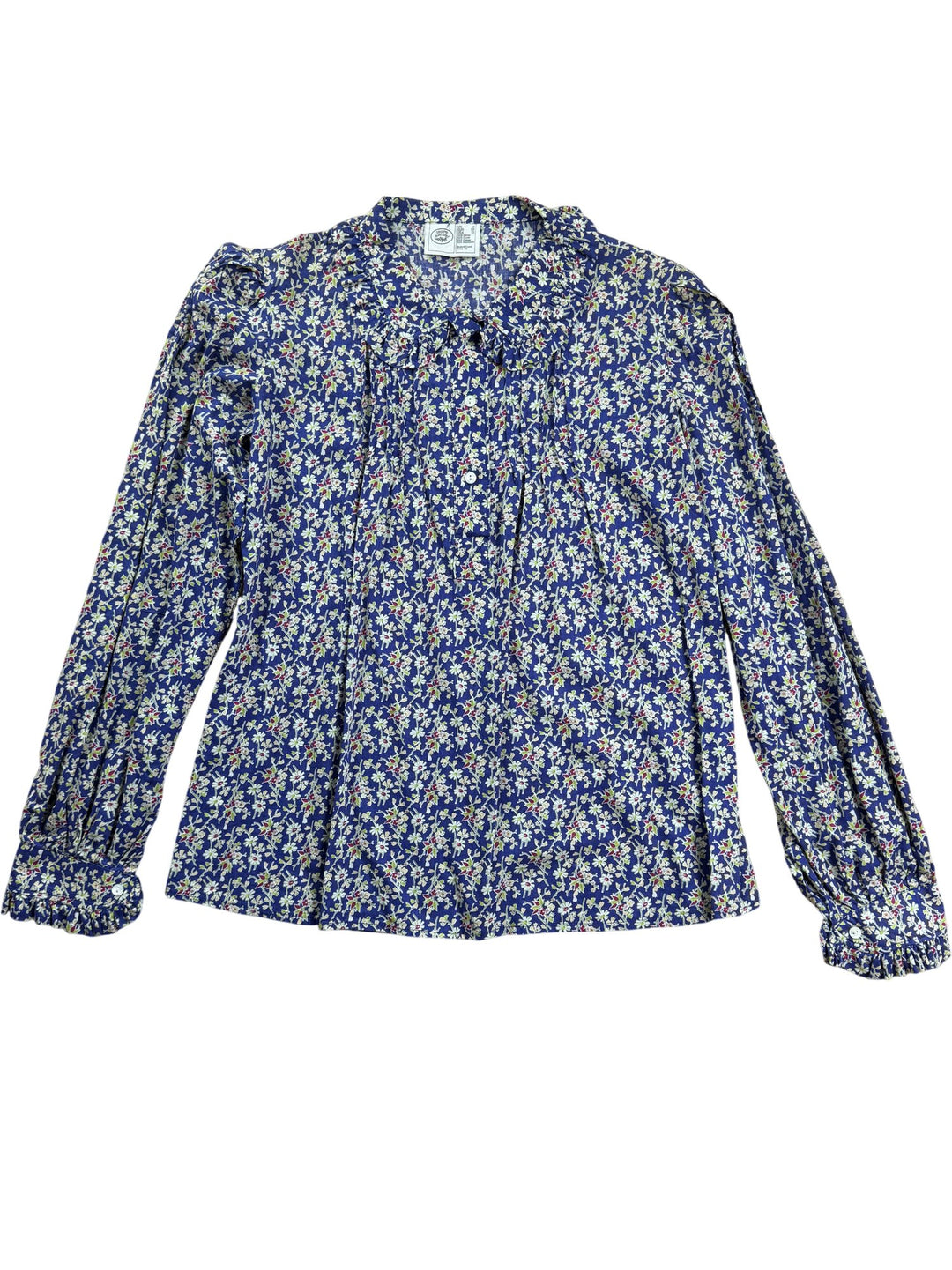 Laura Ashley Floral Long Sleeved Blouse - S - Think Vintage ltd