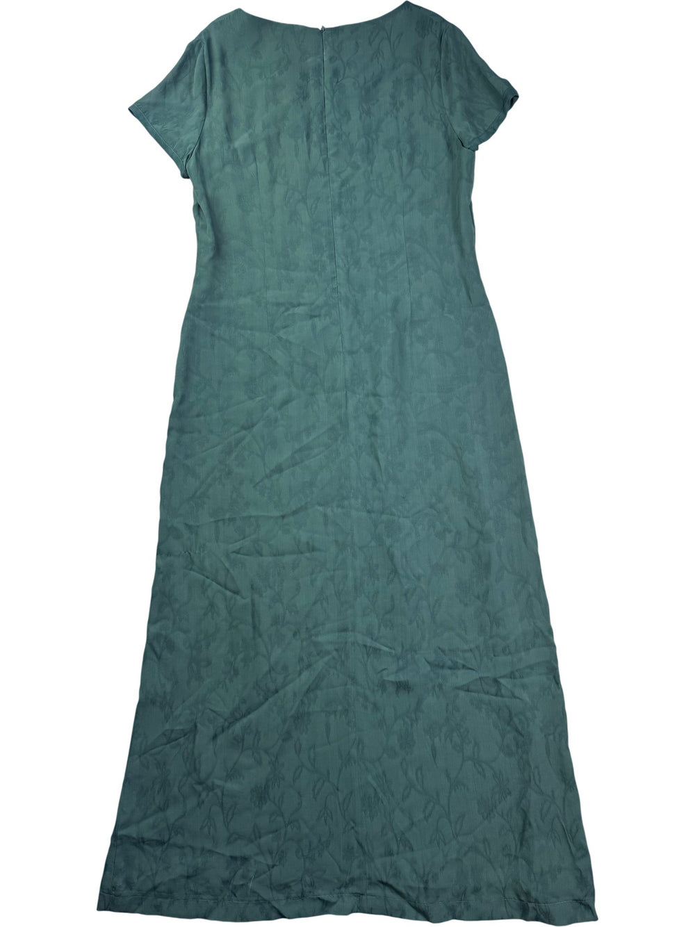 Laura Ashley Green Maxi Dress - M - Think Vintage ltd