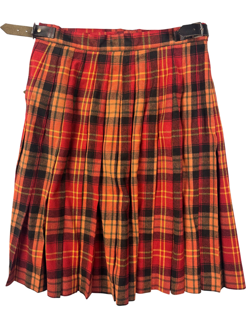 Laura Ashley Plaid Wool Kilt Skirt - W26 - Think Vintage ltd