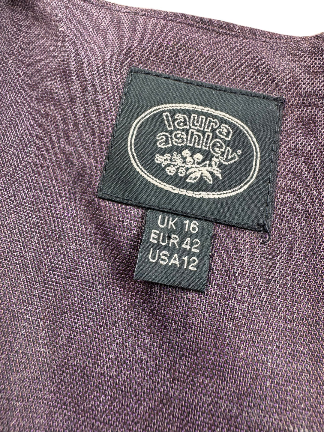 Laura Ashley Purple Sleeveless Dress - M - Think Vintage ltd