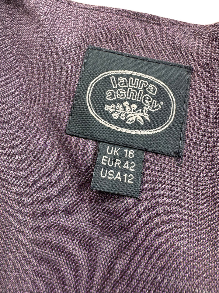 Laura Ashley Purple Sleeveless Dress - M - Think Vintage ltd