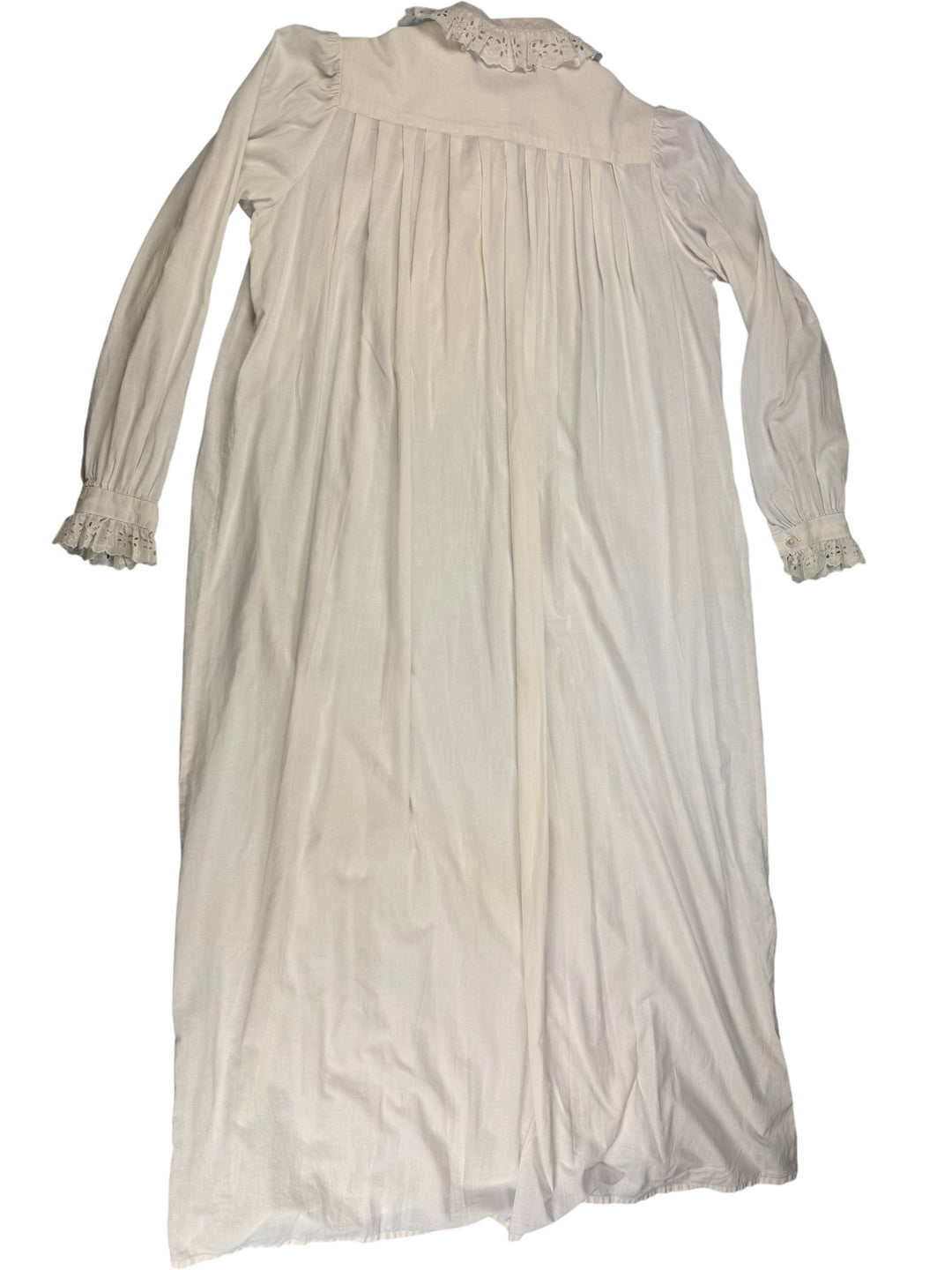 Laura Ashley White Long Nightgown - Think Vintage