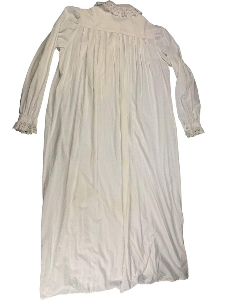 Laura Ashley White Long Nightgown - Think Vintage