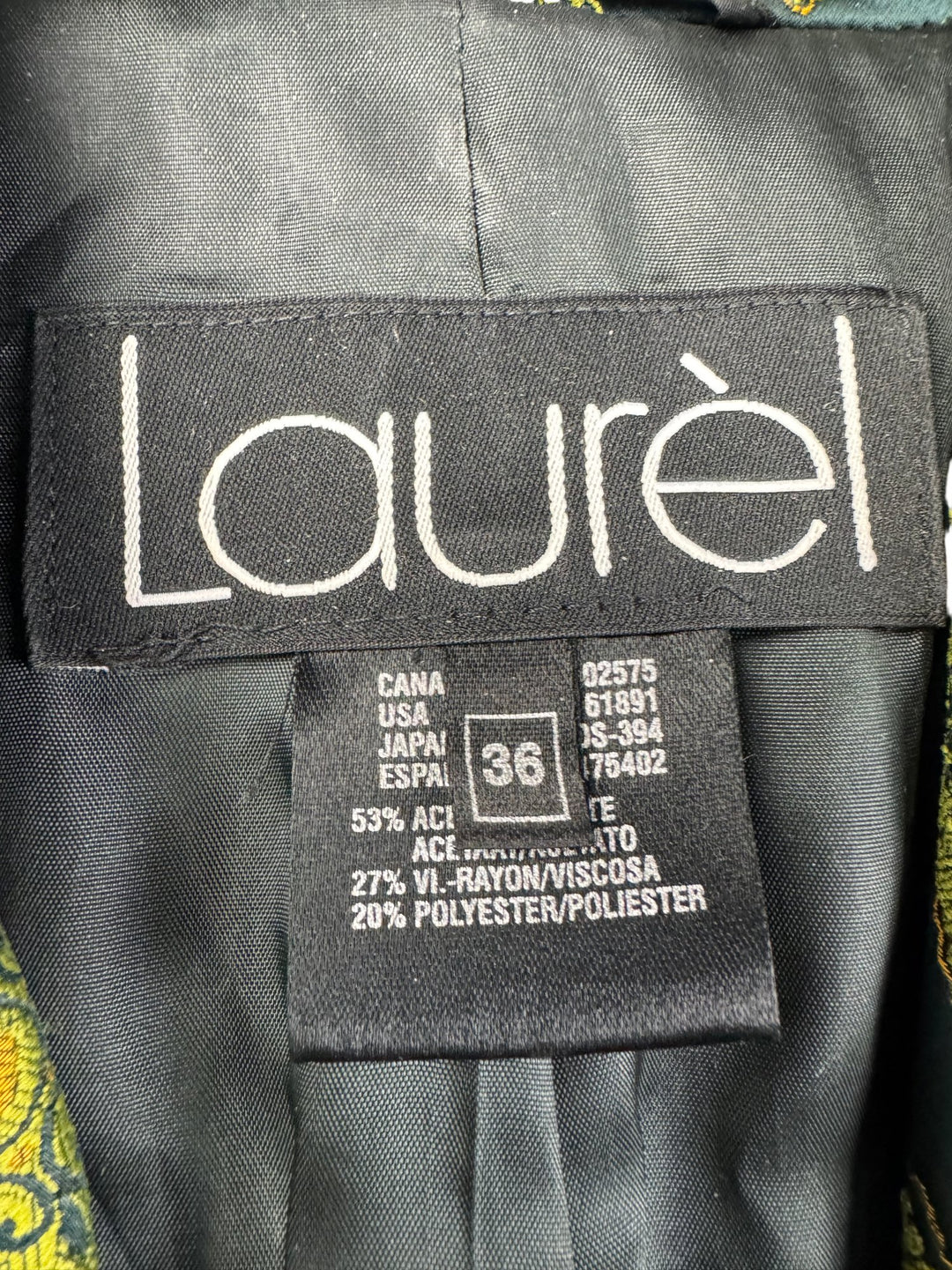 Laurel Geometric Patterned Blazer Jacket - S - Think Vintage ltd