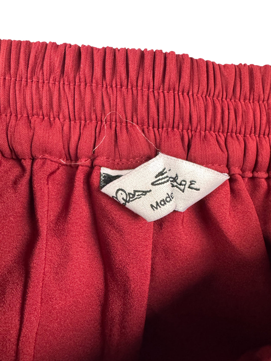Layered Red Maxi Skirt - S - Think Vintage