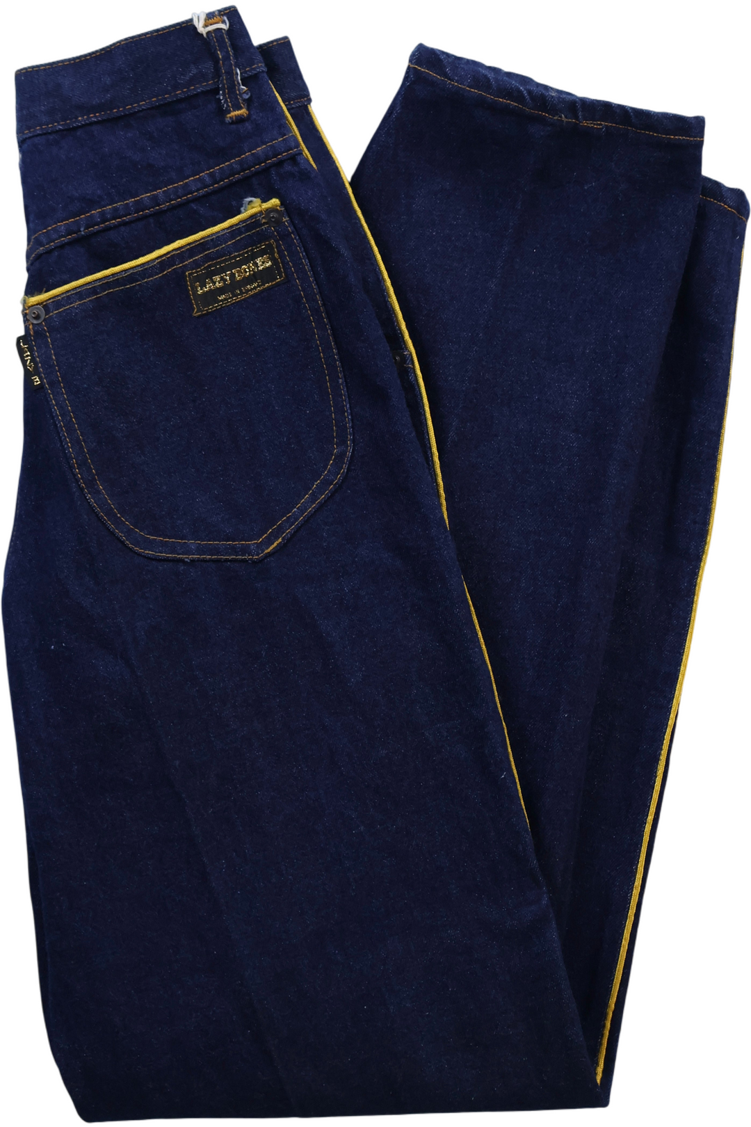 Lazy Bones Dark Wash Denim Jeans - W26 L33 - Think Vintage ltd