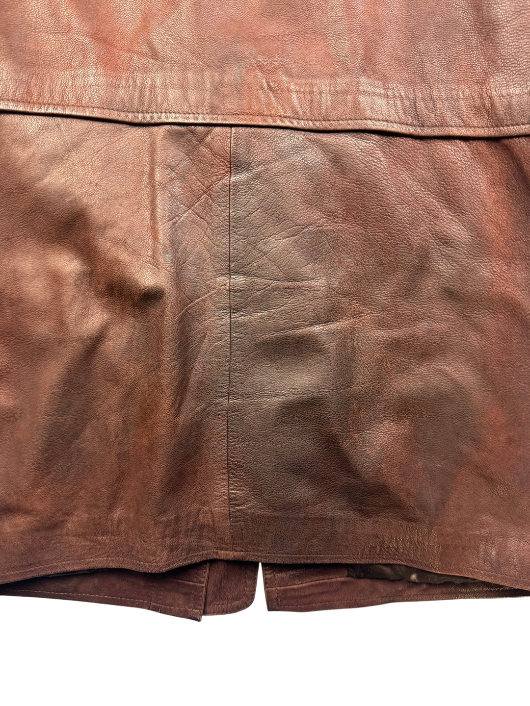 Le Sac Du Berger Brown Leather Jacket - XL - Think Vintage