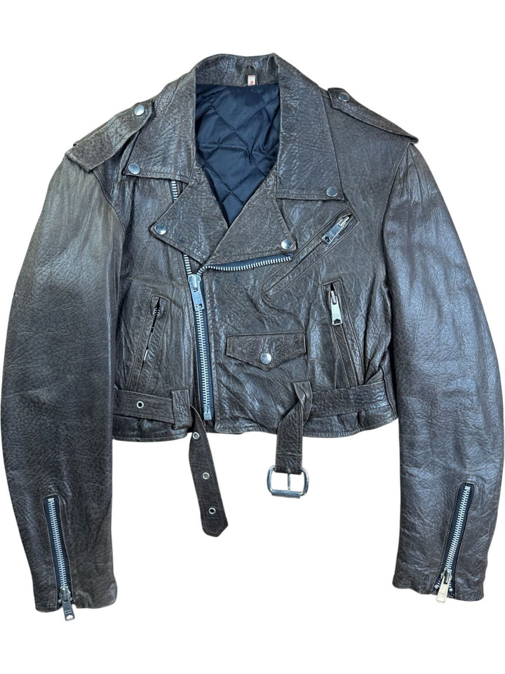 Leather Biker Jacket - S