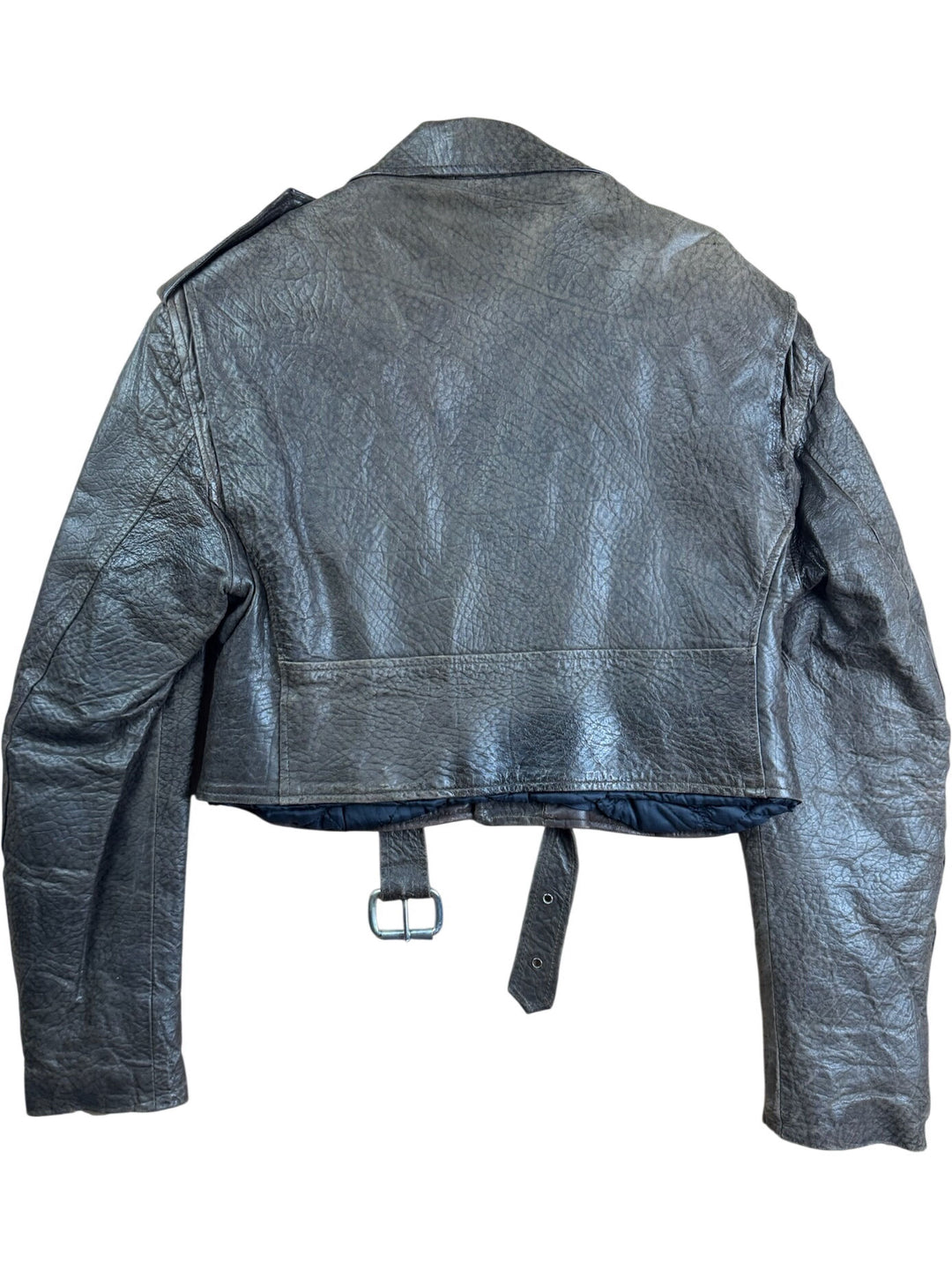 Leather Biker Jacket - S