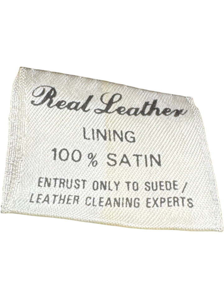 Leather Button-Up Jacket - M - Think Vintage ltd