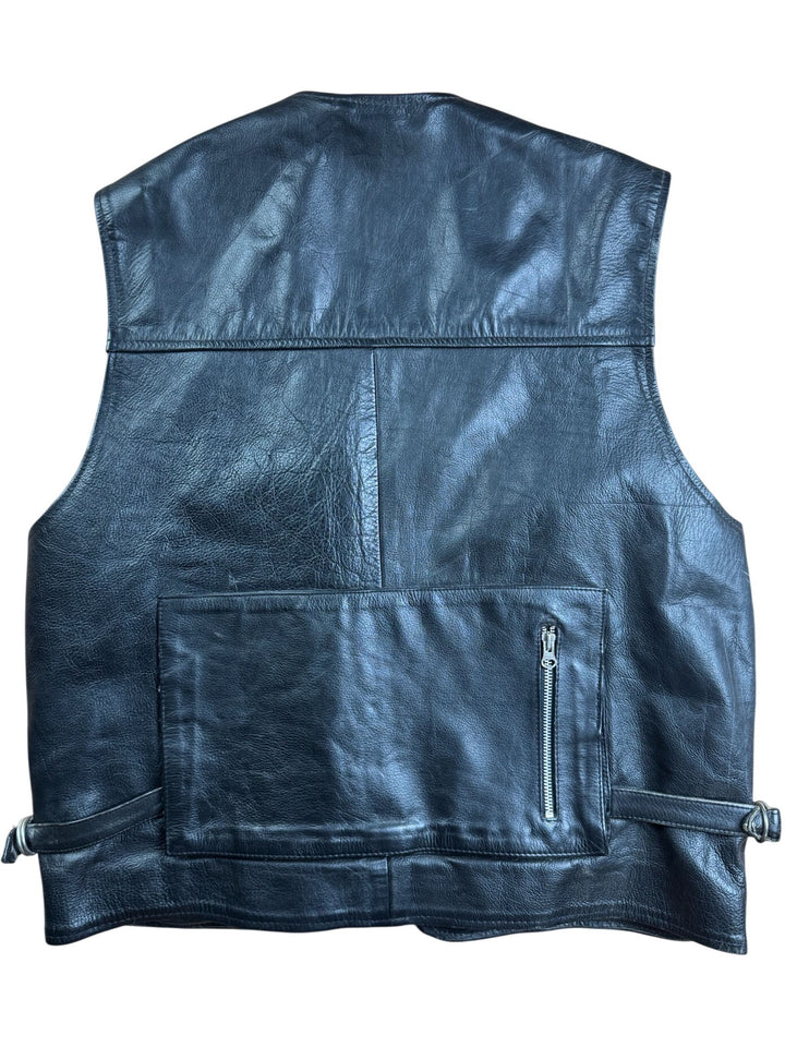 Leather Utility Vest - L/XL