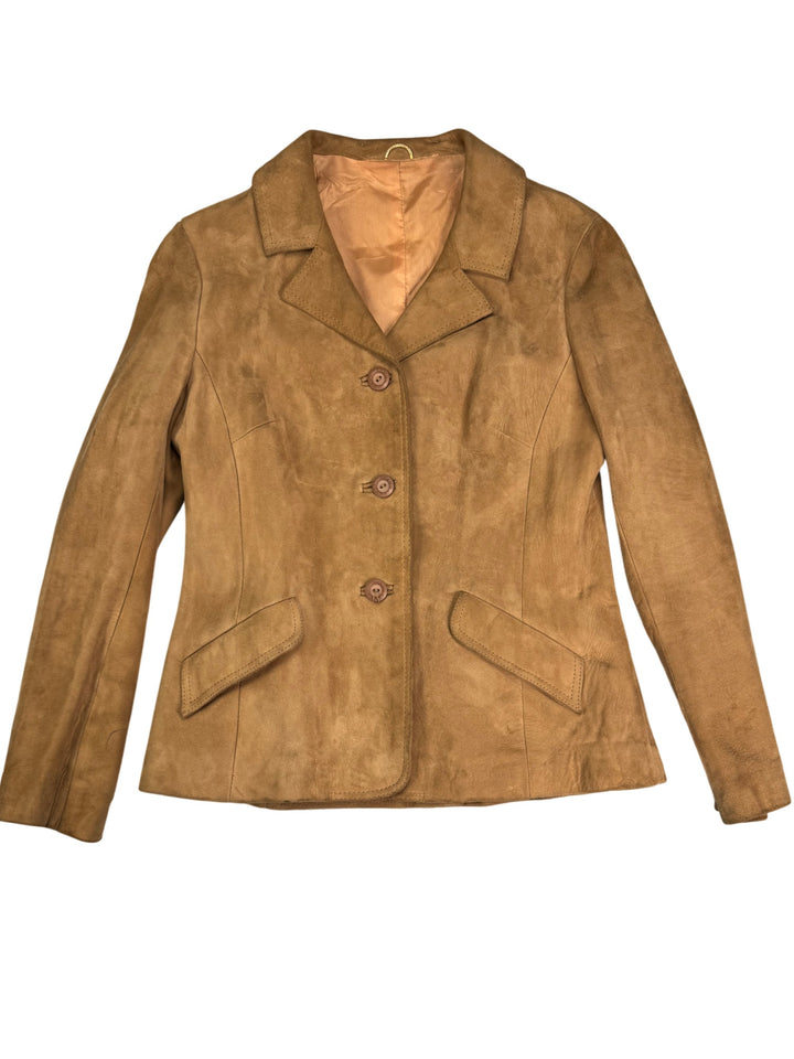 Leathercraft Suede Tailored Jacket - S - Think Vintage