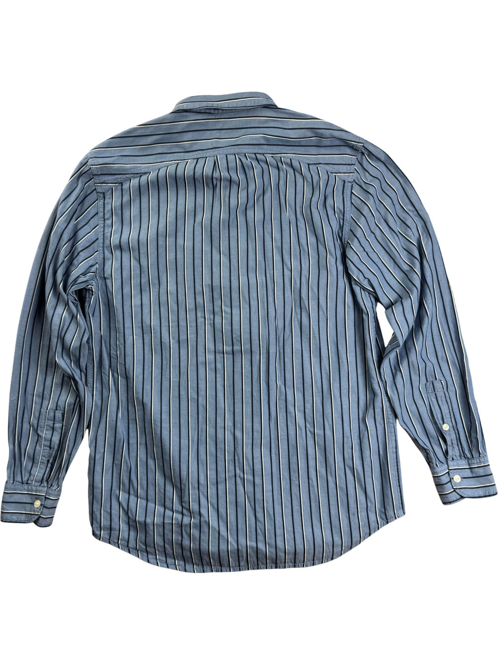 Lee Blue Striped Long Sleeve Shirt - M - Think Vintage ltd