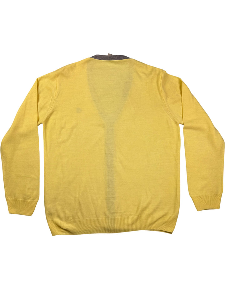 Lee Cooper Yellow Cardigan - S - Think Vintage Online Ltd