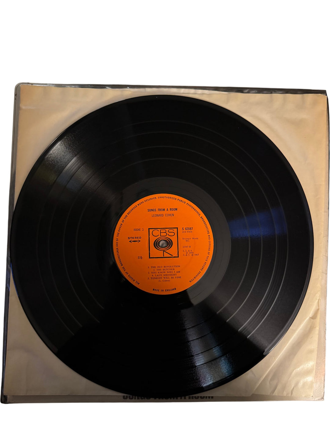 Leonard Cohen Songs From a Room Vinyl - Good - Think Vintage ltd