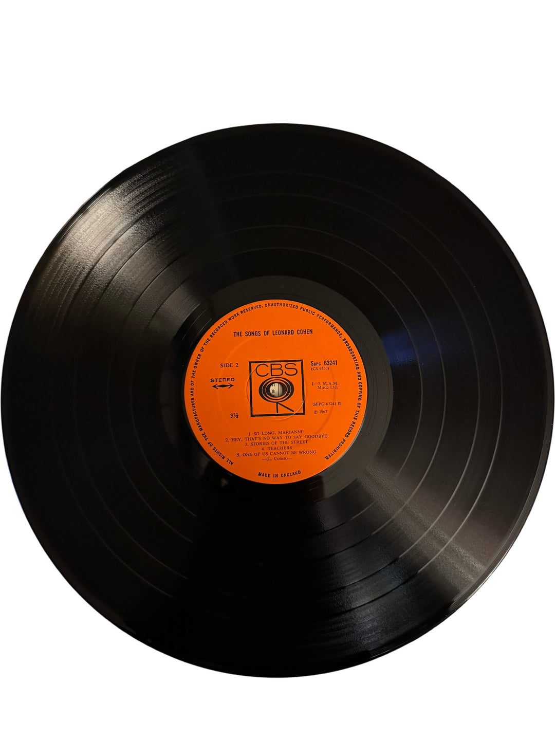 Leonard Cohen Songs Of Vinyl Album - Good - Think Vintage ltd