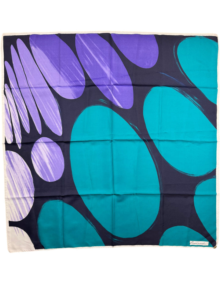 Leonardi Abstract Pattern Silk Scarf - Think Vintage ltd