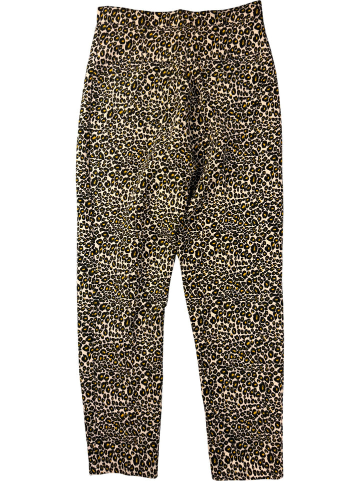 Leopard Print High-Waist Trousers - W28 - Think Vintage ltd