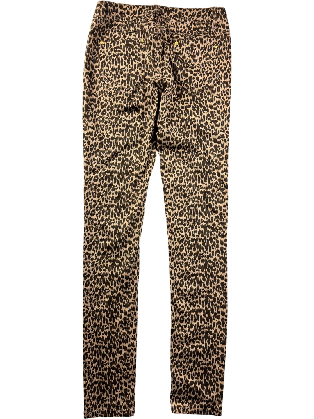 Leopard Print Skinny Trousers - W27 L32 - Think Vintage ltd