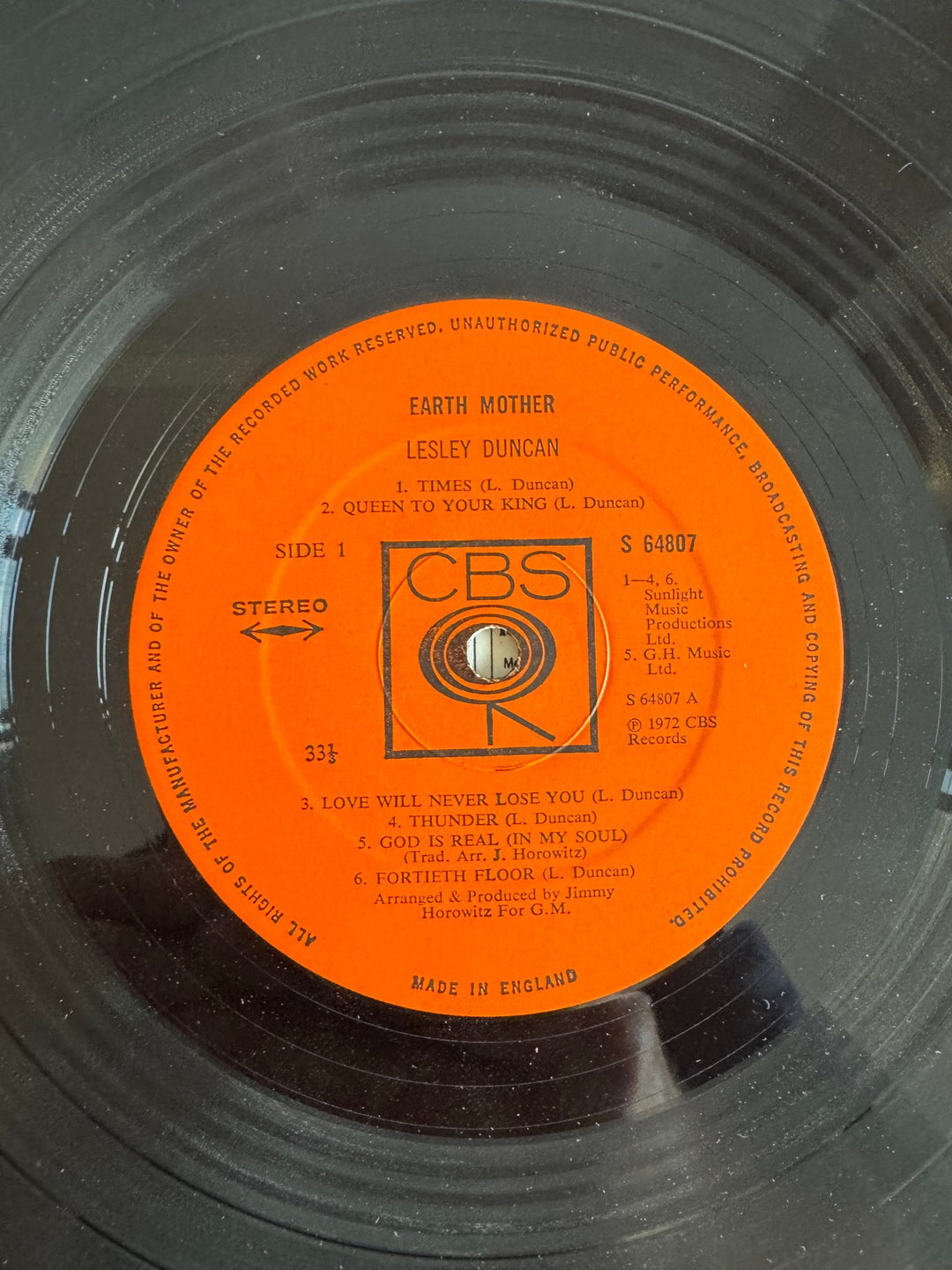 Lesley Duncan Earth Mother Vinyl Record - Good - Think Vintage ltd