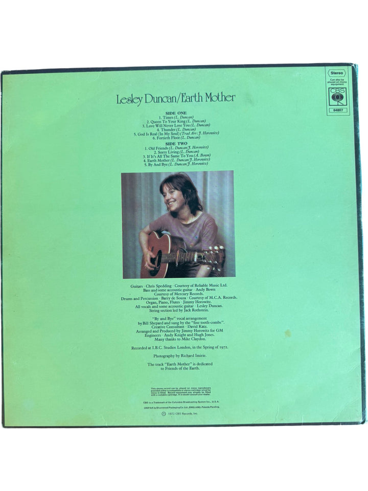 Lesley Duncan Earth Mother Vinyl Record - Good - Think Vintage ltd