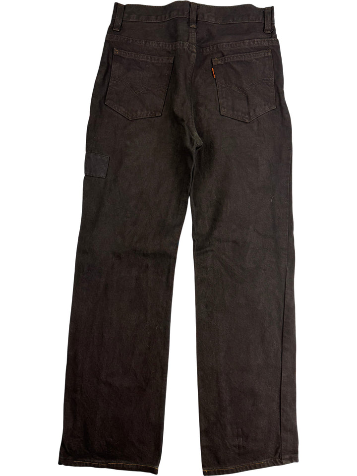 Levi Black Denim Jeans - W28 L30 - Think Vintage