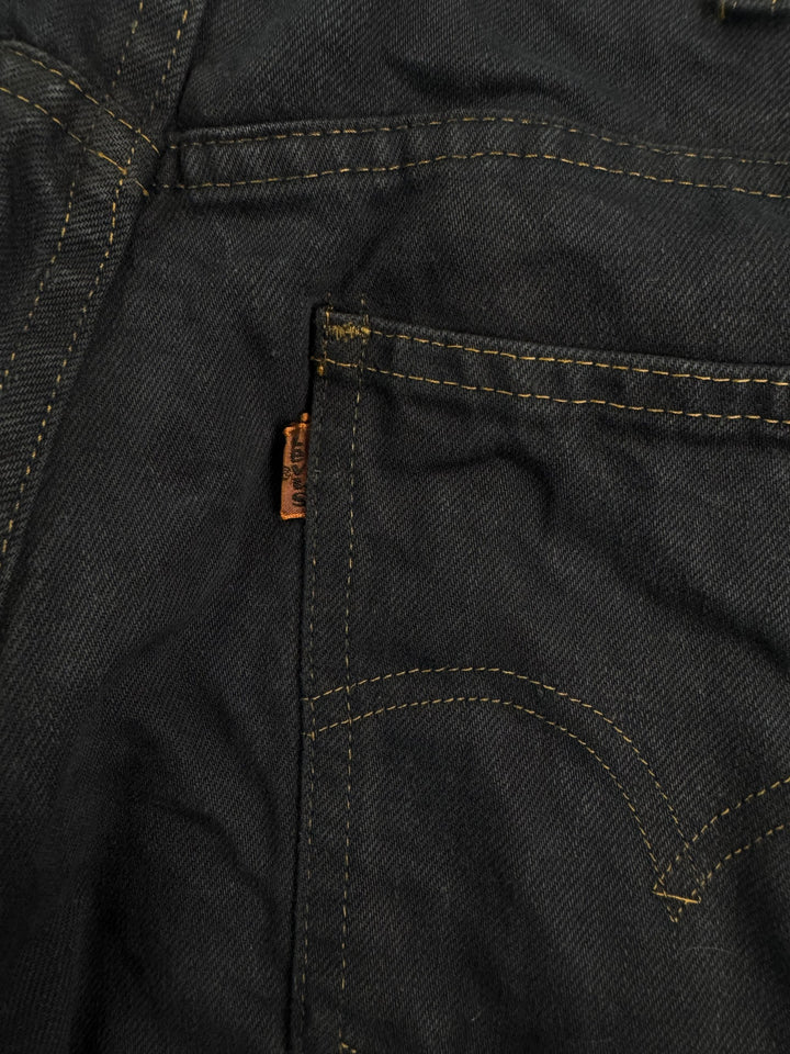 Levi Black Straight Leg Denim Jeans - W29 L31 - Think Vintage Online Ltd