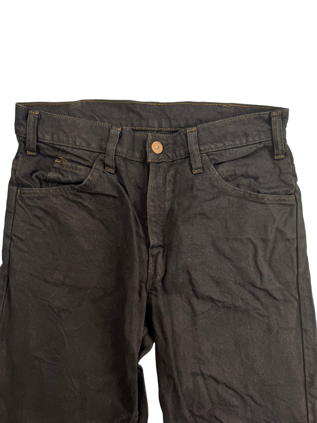 Levi Black Straight Leg Denim Jeans - W29 L31 - Think Vintage Online Ltd