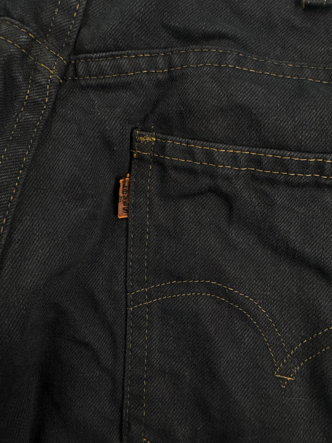 Levi Black Straight Leg Denim Jeans - W29 L31 - Think Vintage ltd