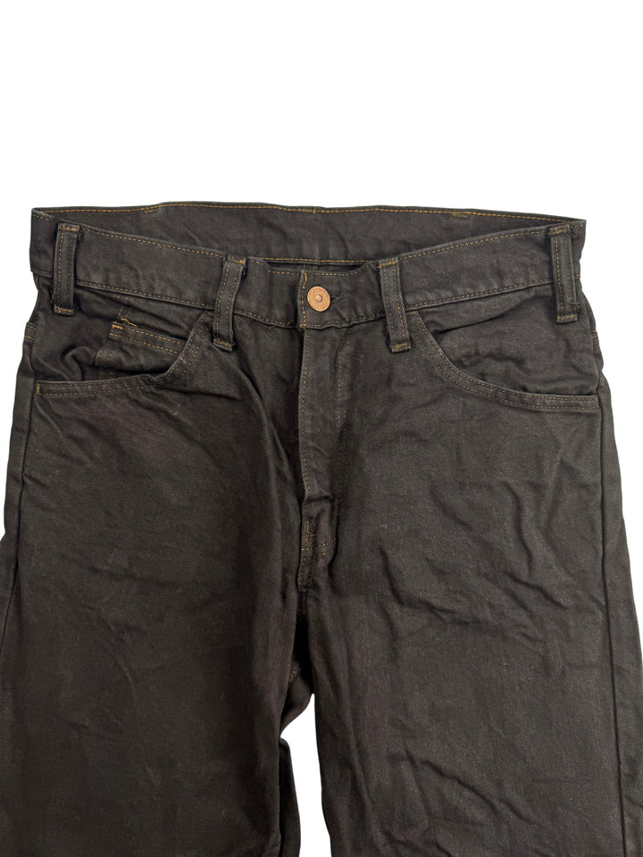 Levi Black Straight Leg Denim Jeans - W29 L31 - Think Vintage ltd