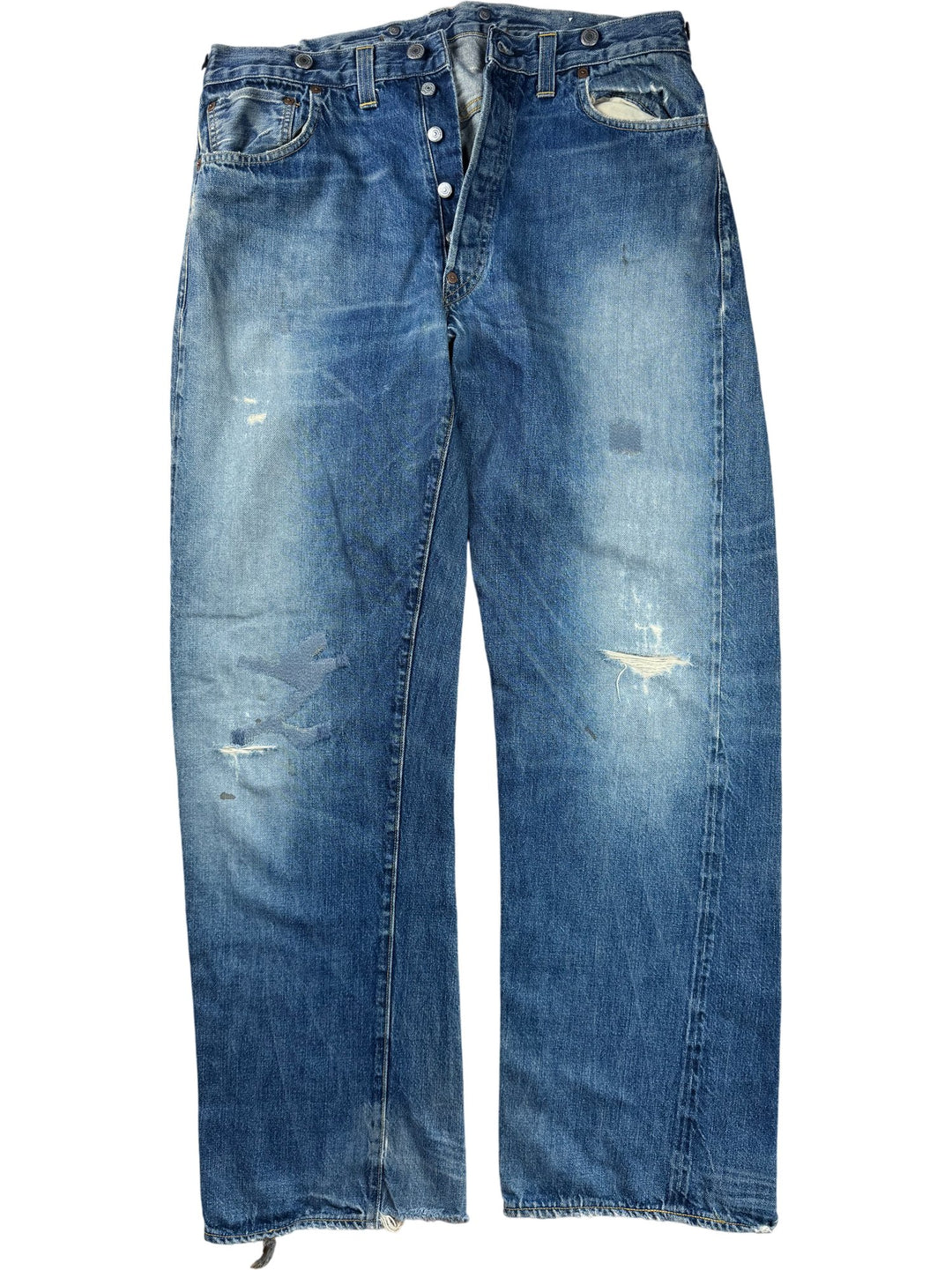 Levi Distressed Selvedge San Francisco Made Denim Jeans - W34 - Think Vintage ltd