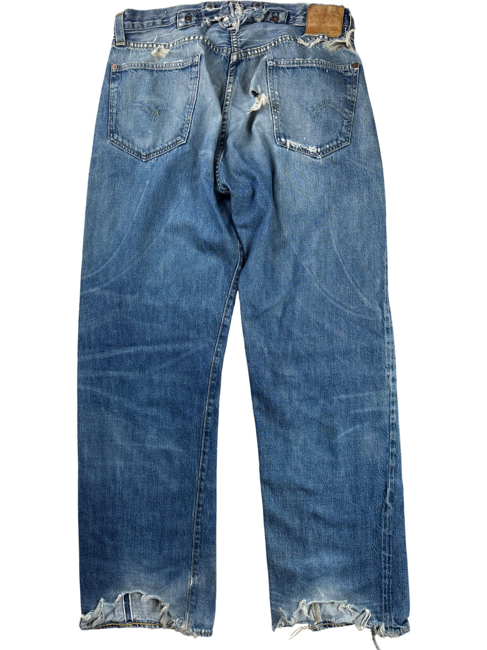 Levi Distressed Selvedge San Francisco Made Denim Jeans - W34 - Think Vintage ltd