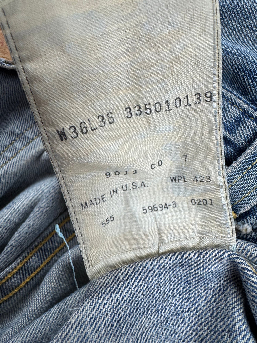 Levi Distressed Selvedge San Francisco Made Denim Jeans - W34 - Think Vintage ltd