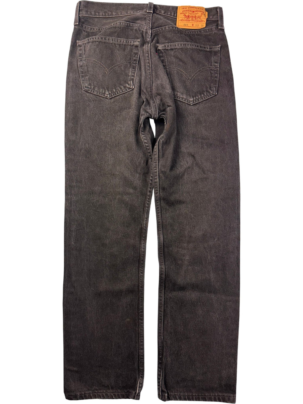 Levi Strauss 501 Black Denim Jeans - w30 - Think Vintage ltd