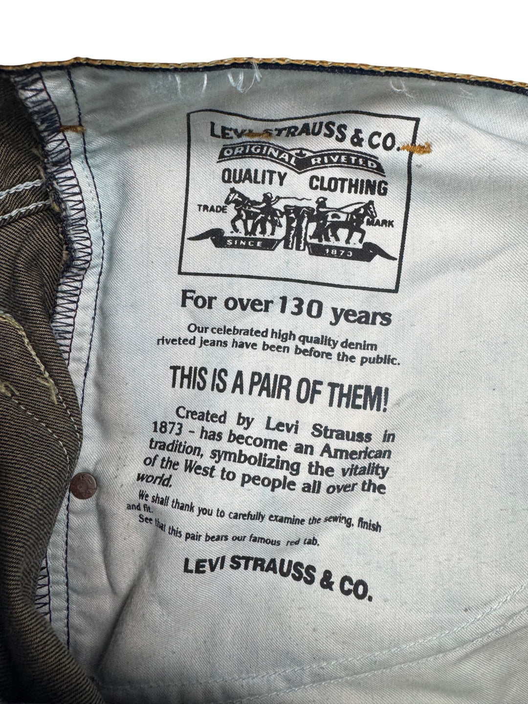 Levi Strauss 503 Loose Denim Jeans - Think Vintage Online Ltd