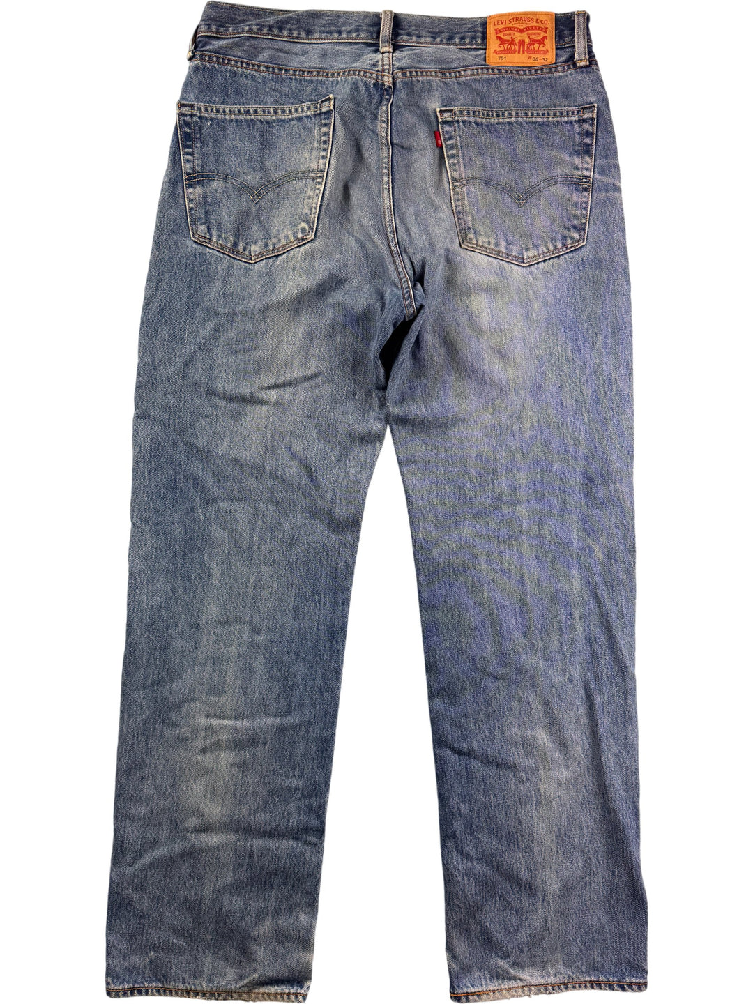 Levi Strauss 751 Stone Wash Jeans - W36 L33 - Think Vintage